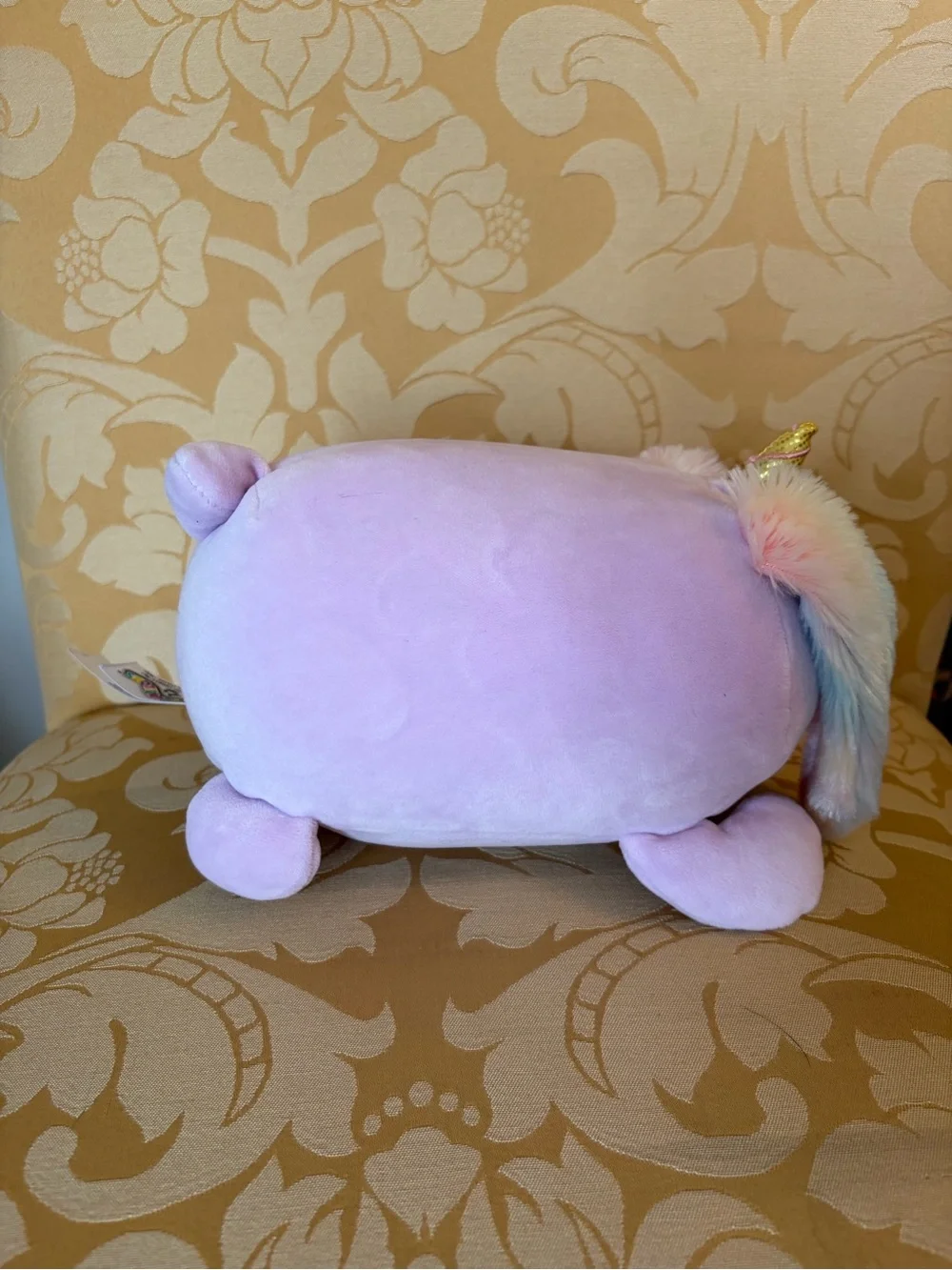 Squishmallows Pastel Pink Unicorn Bunny Plush with Rainbow Ears